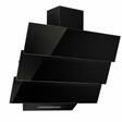 Luxell Wall-mounted angled cooker hood Luxell 60cm Triple Black Glass Cooker Hood with 650m³/h Extraction & Touch Control - DA6-855