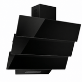 Luxell Wall-mounted angled cooker hood Luxell 60cm Triple Black Glass Cooker Hood with 650m³/h Extraction & Touch Control - DA6-855