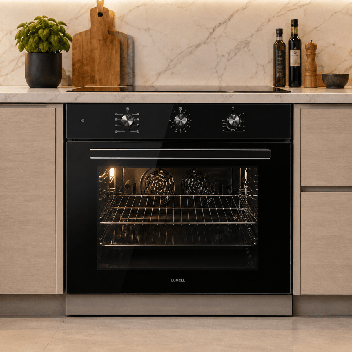 Luxell Built-In Ovens Luxell 90cm 105L Built-In Electric Oven with Double Fan & 9 Programs - A9-SF3 MT