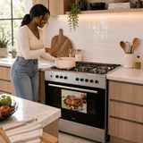 Luxell Built-In Ovens Luxell 90cm 115L Freestanding Cooker with 5-Burner Gas Hob & Electric Oven - 699-SGF50F