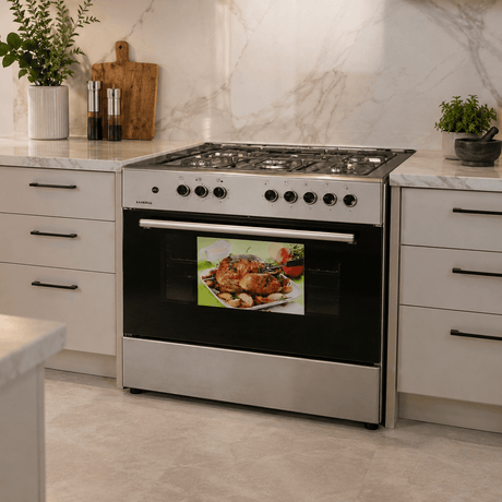 Luxell Built-In Ovens Luxell 90cm 115L Freestanding Cooker with 5-Burner Gas Hob & Electric Oven - 699-SGF50F