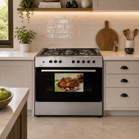 Luxell Built-In Ovens Luxell 90cm 115L Freestanding Cooker with 5-Burner Gas Hob & Electric Oven - 699-SGF50F