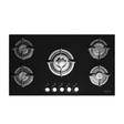 Luxell Built-In Hobs Luxell 90cm 5-Burner Black Glass Built-In Gas Hob with Auto Ignition - C9-50BTF