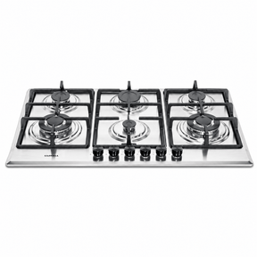 Luxell Built-In Hobs Luxell 90cm 6-Burner Stainless Steel Built-In Gas Hob with Auto Ignition - M9-60BXF