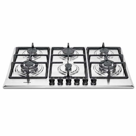 Luxell Built-In Hobs Luxell 90cm 6-Burner Stainless Steel Built-In Gas Hob with Auto Ignition - M9-60BXF