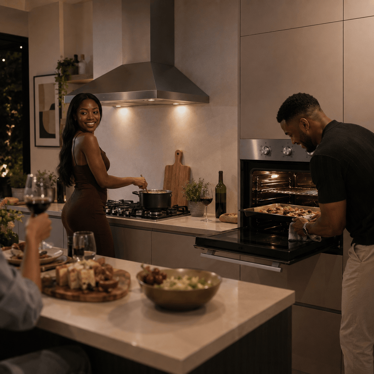 Luxell Built-In Kitchen Appliances Luxell 90cm Stainless Steel 3-Piece Built-In Kitchen Set with 105L Double-Fan Oven & 5- or 6-Burner Hob - LXSET-90-SS