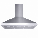 Luxell Wall-mounted angled cooker hood Luxell 90cm Stainless Steel Pyramid Cooker Hood with 450m³/h Extraction - DP6-X-90