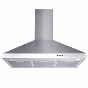 Luxell Wall-mounted angled cooker hood Luxell 90cm Stainless Steel Pyramid Cooker Hood with 450m³/h Extraction - DP6-X-90