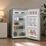Luxell Refrigerators & Freezers Luxell 94L Compact Single-Door Refrigerator with LED Light, Inox Finish - LXMB-110SL
