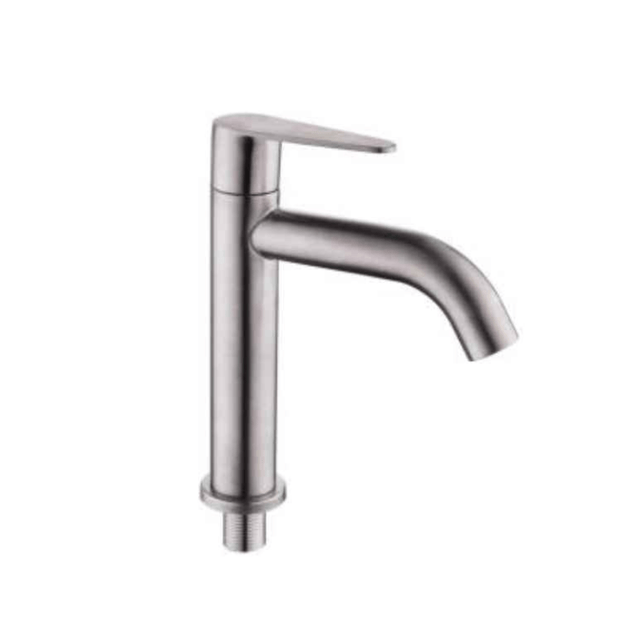 MaxTen Bathroom Faucet MaxTen Bathroom Stainless Steel Cold Pillar Basin Faucet Tap - SC30-840 & SC30-840H
