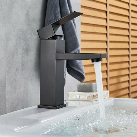 MaxTen Bathroom Faucet MaxTen Bathroom Stainless Steel Hot & Cold Basin Faucet Mixer - S20-143 & S20-143BL