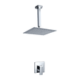 MaxTen Shower Set Maxten Chrome Ceiling Mounted Square Single Function Concealed Rain Shower Set - B-9002