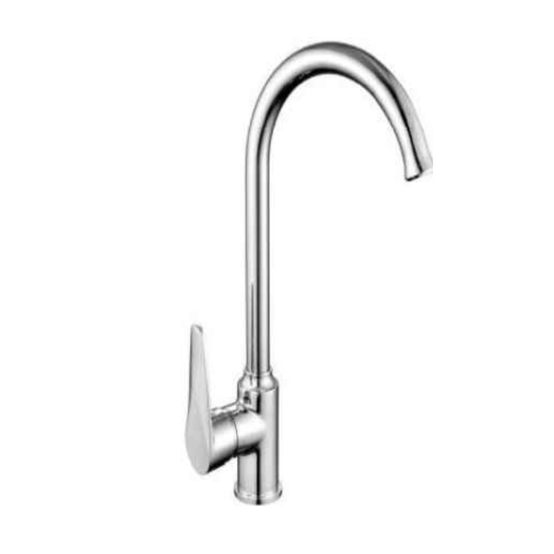 MaxTen Kitchen Tap MaxTen Chrome Swan Neck Kitchen Sink Faucet Tap - B-9402