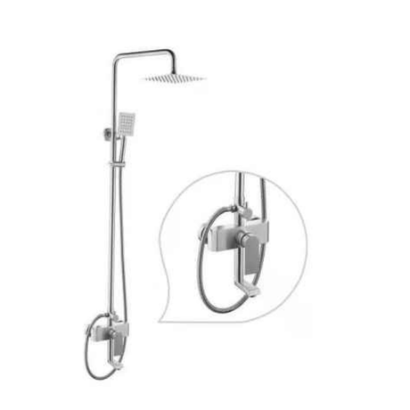 MaxTen Shower Set MaxTen Stainless Steel 3-in-1 Satin Nickel Hot & Cold Mixer Shower Set - ST60-311