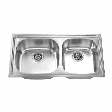 MaxTen Kitchen Sink MaxTen Stainless Steel Double Bowl Kitchen Sink - D8050A