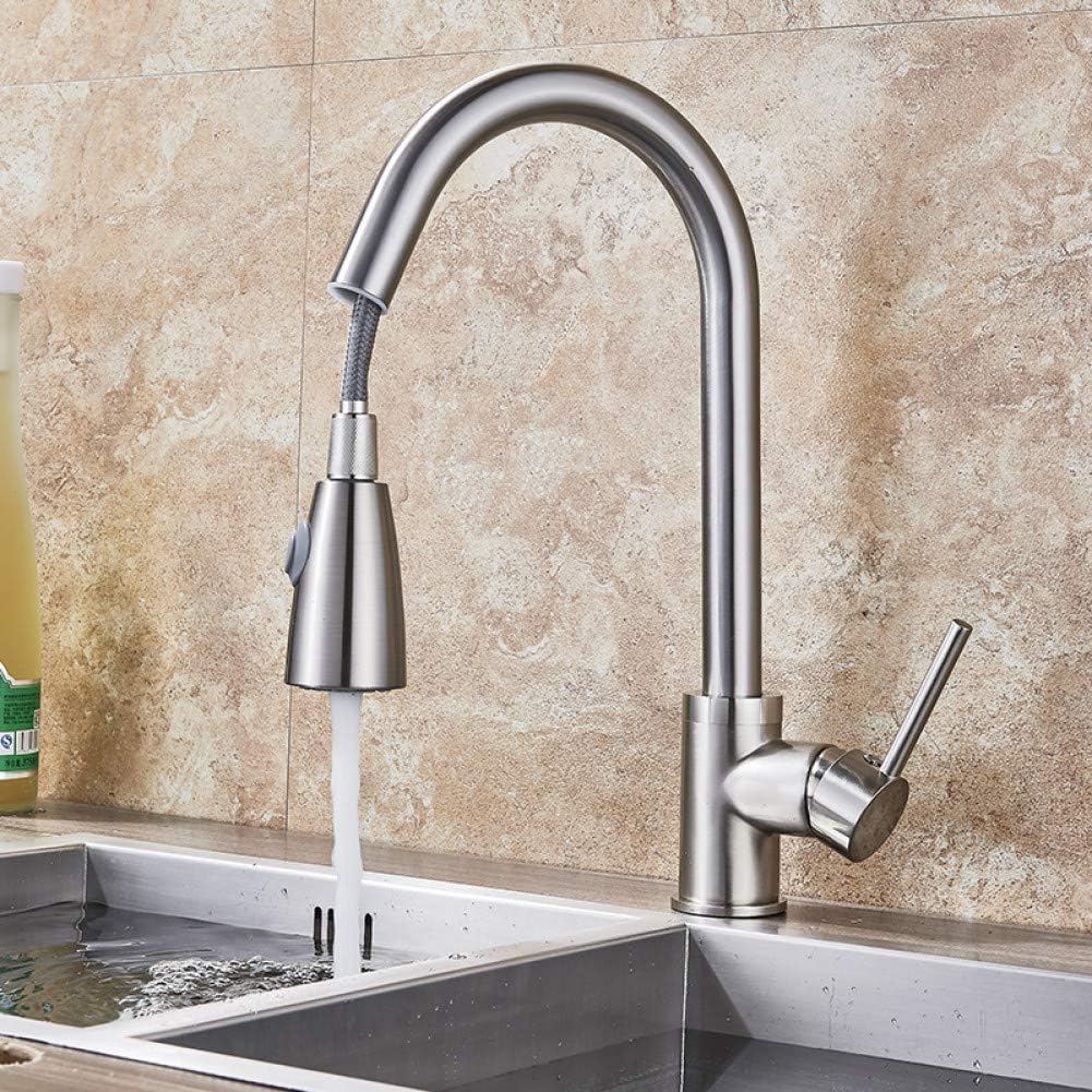 MaxTen Kitchen Tap MaxTen Stainless Steel Pull Out Sprayer Kitchen Sink Faucet Tap - SKP30-501 & SKP30-501BL