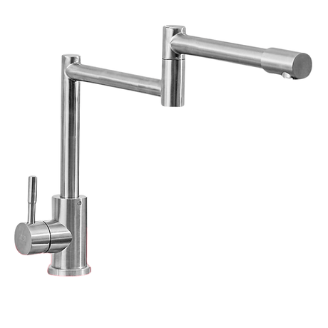 MaxTen Kitchen Tap MaxTen Stainless Steel Satin Adjustable Folding Kitchen Sink Faucet Tap - SK30-226