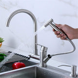 MaxTen Kitchen Tap Maxten Stainless Steel Satin Nickel Multifunctional Kitchen Sink Faucet Tap - SKP30-541