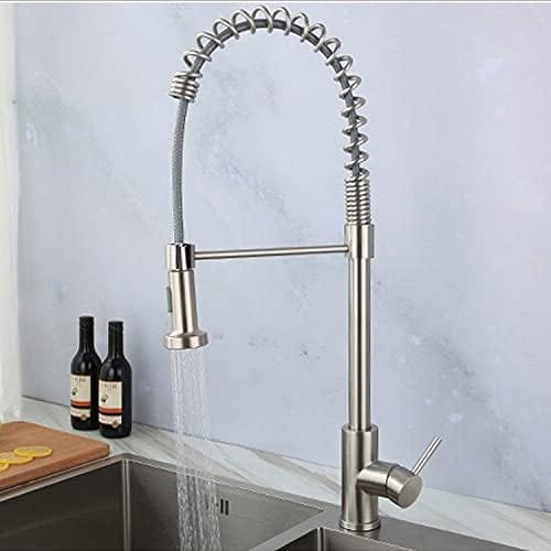 MaxTen Kitchen Tap MaxTen Stainless Steel Spring Pull Out Sprayer Kitchen Sink Faucet Tap - SKP30-523 & SKP30-523BL