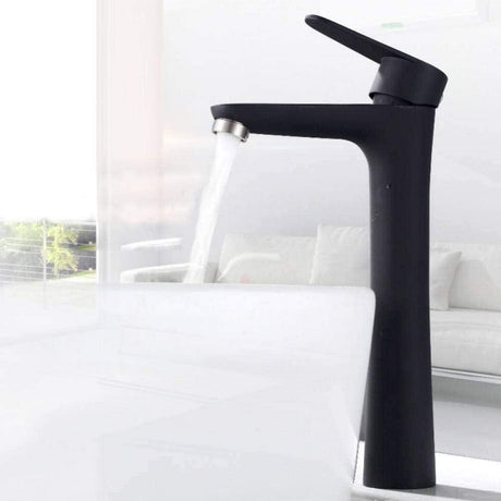 MaxTen Bathroom Faucet MaxTen Tall Bathroom Stainless Steel Hot & Cold Basin Faucet Mixer - S20-111H & S20-111HBL