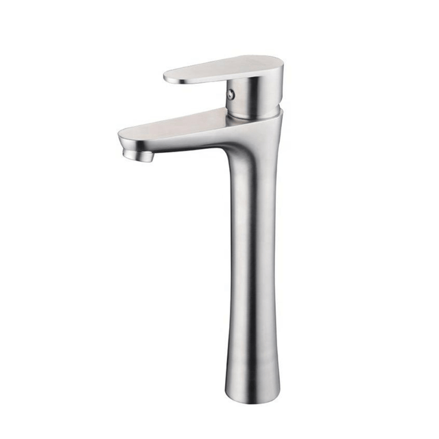 MaxTen Bathroom Faucet MaxTen Tall Bathroom Stainless Steel Hot & Cold Basin Faucet Mixer - S20-111H & S20-111HBL