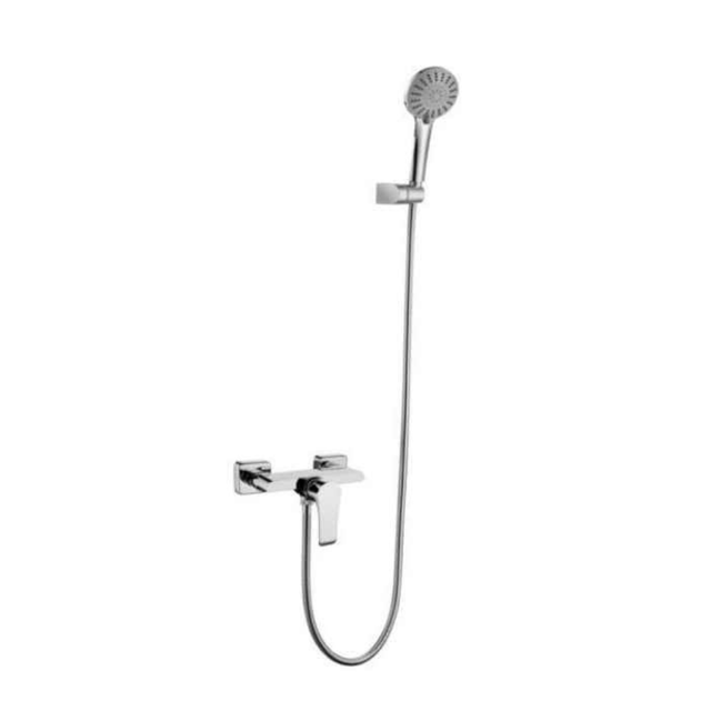 MaxTen Shower Set MaxTen Wall-Mount Stainless Steel Shower Only Satin Nickel Hot & Cold Mixer Faucet - H03004C-1