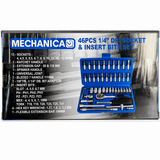 Mechanica Sockets & Hex Keys Mechanica 46-Piece 1/4" Drive Socket & Insert Bit Set - ME-46-1/4