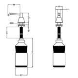 Mediclinics Bathroom Accessories Mediclinics Recessed Push Button Soap Dispenser