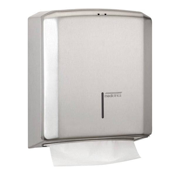 Mediclinics Dryers & Dispensers Mediclinics Wall Mounted Paper Towel Dispenser With C/Z Folds