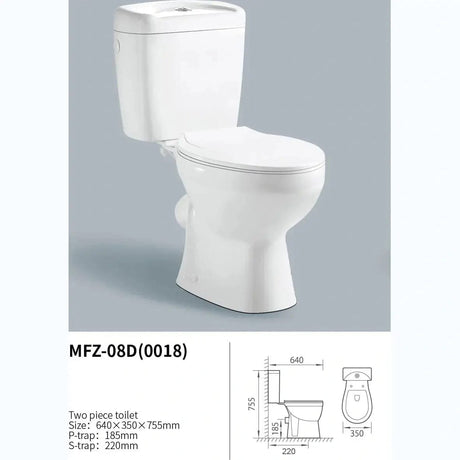 Meidiya Toilet & Urinal Meidiya White Ceramic Water Closet - MFZ-08D