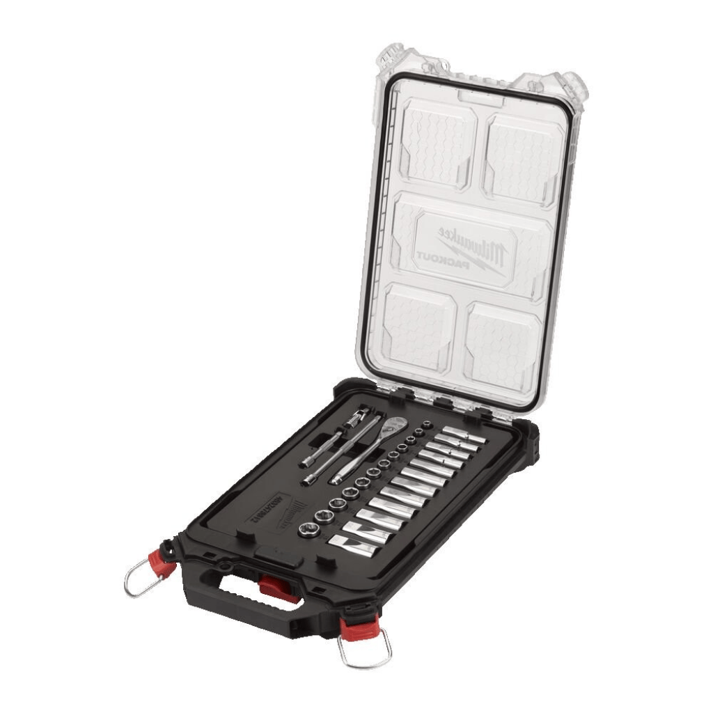 Milwaukee Sockets & Hex Keys Milwaukee 1/4" 28-Piece Metric Ratchet & Socket Set - 4932478812