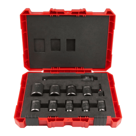 Milwaukee Hole Saws & Cores Milwaukee 11 Pieces 1/2" Shockwave Impact Duty Socket Set - 4932478290