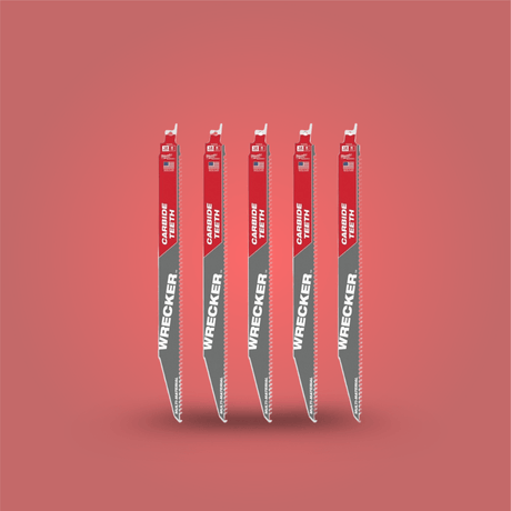 Milwaukee Saw Blades Milwaukee 12" 5 Pieces TCT Wrecker Reciprocating Saw Blade - 48005543