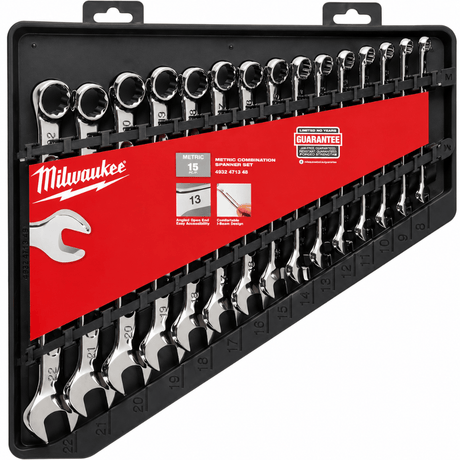 Milwaukee Wrenches Milwaukee 15 Pieces Metric Combination Spanner Set 8–22mm – 4932471342