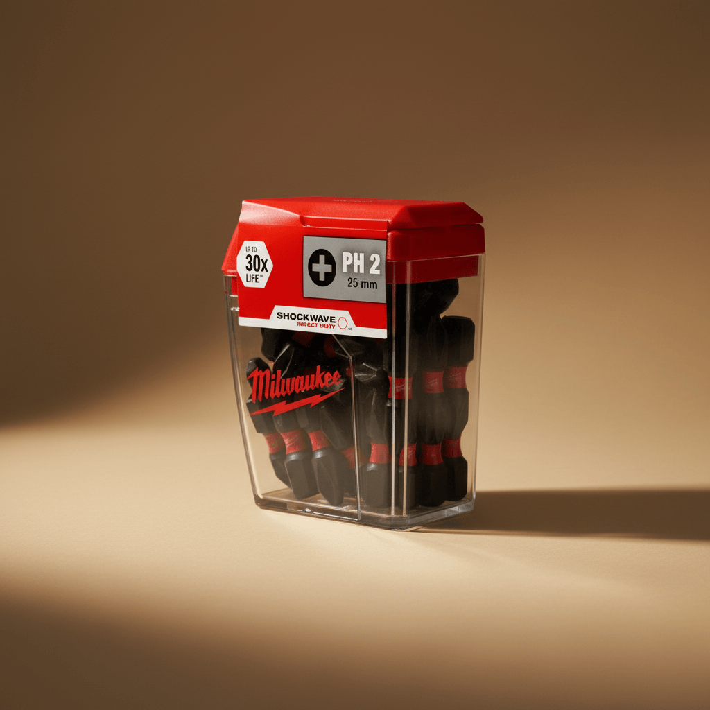 Milwaukee Screwdriver Bits Milwaukee 25 Pieces Shockwave Impact Duty Screwdriver Bit Set PH2 25MM - 4932430853