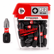 Milwaukee Screwdriver Bits Milwaukee 25 Pieces Shockwave Impact Duty Screwdriver Bit Set PZ2 25MM - 4932430864