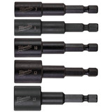 Milwaukee Screwdriver Bits Milwaukee 5 Pieces Shockwave Impact Duty Magnetic Nut Driver Set - 4932352822