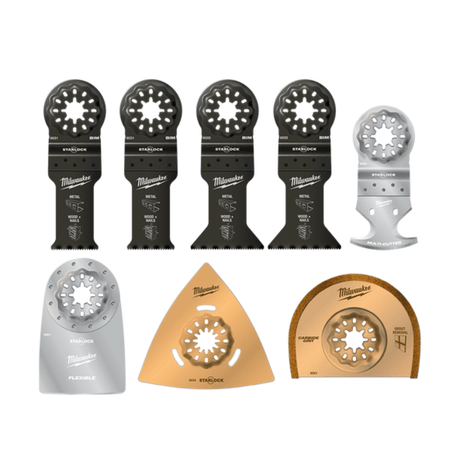 Milwaukee Multi Tools & Knives Milwaukee 8 Pieces Starlock Multi-Tool Blade Set - 48906088