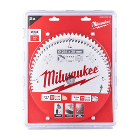 Milwaukee Grinding & Cutting Wheels Milwaukee Circular Saw Blade Twin Pack 254X60T/80T - 4932479576