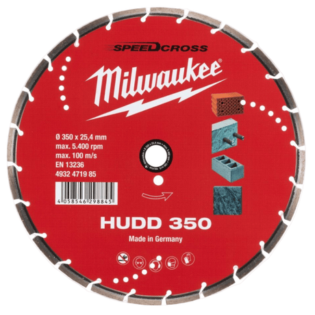 Milwaukee Grinding & Cutting Wheels Milwaukee Diamond HUDD Saw Blade 350x25.4mm - 4932471985