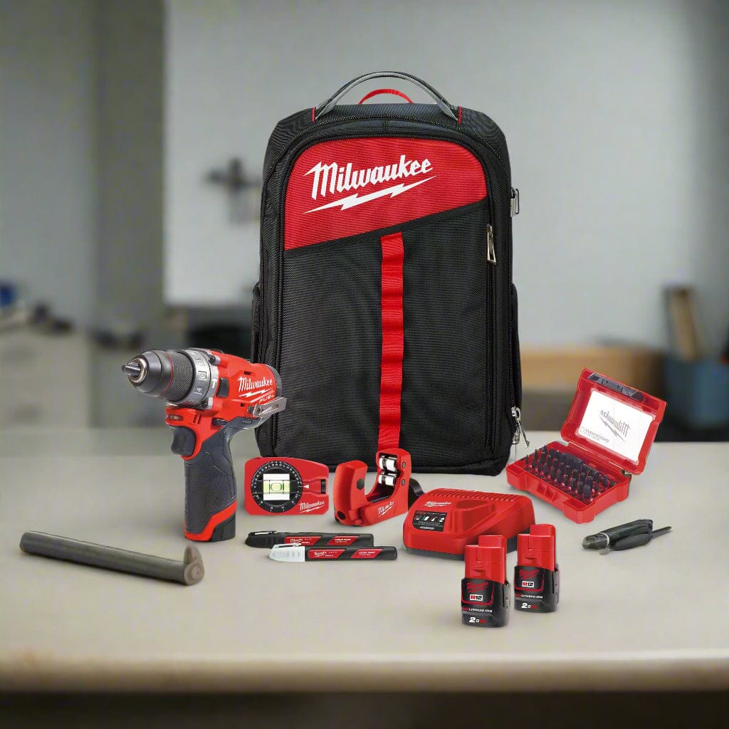 Milwaukee Tool Set Milwaukee M12™ Portable Productivity - Plumbing Tradesman Kit - M12 FPD-202XH