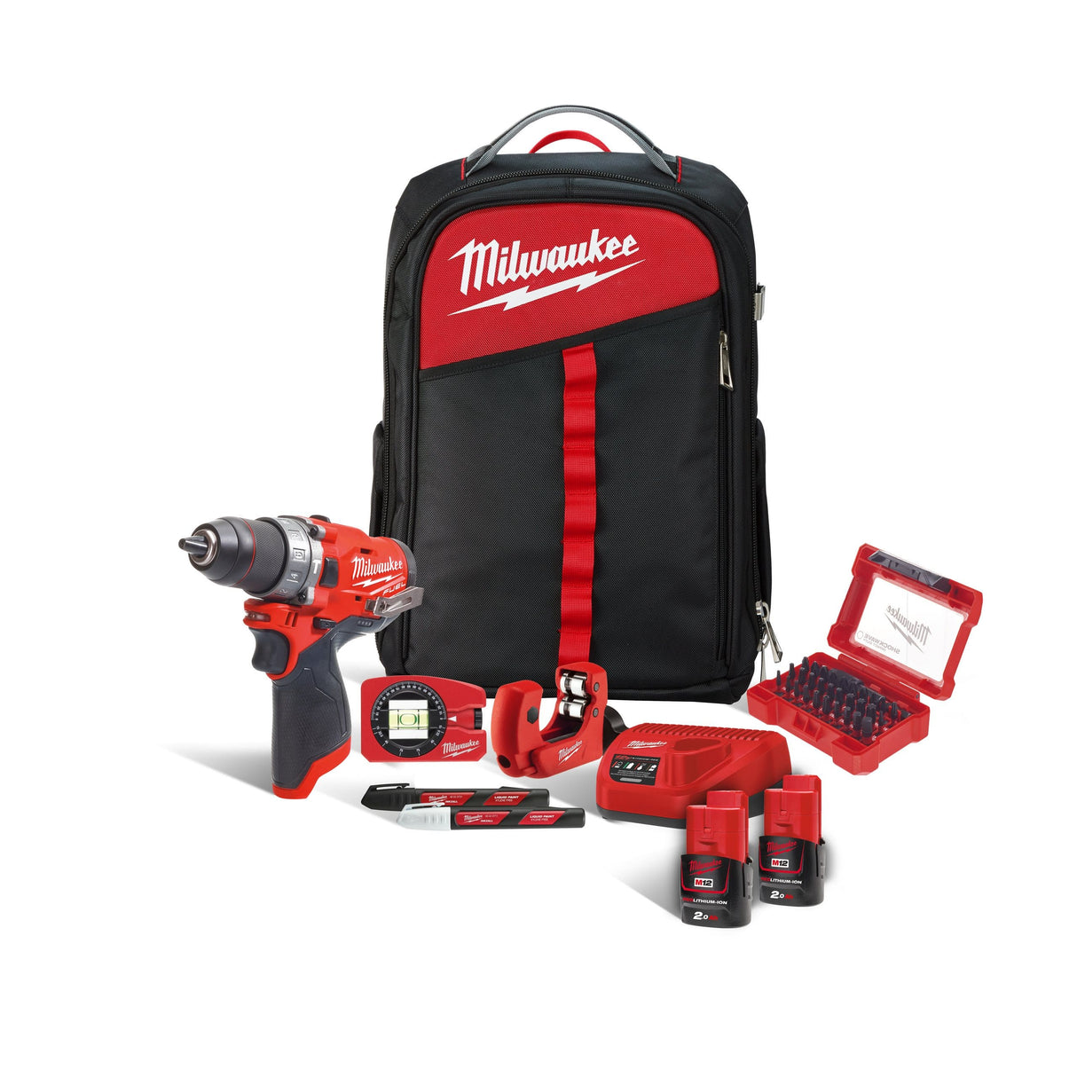 Milwaukee Tool Set Milwaukee M12™ Portable Productivity - Plumbing Tradesman Kit - M12 FPD-202XH