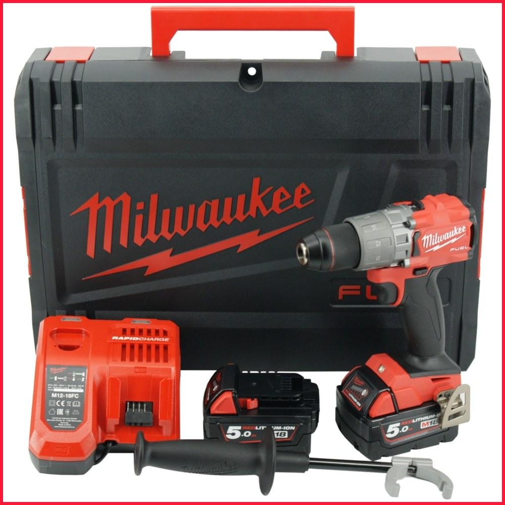 Milwaukee M18 FUEL Cordless Percussion Drill with Two Batteries 18V M18 FPD 502X Supply Master Accra Ghana