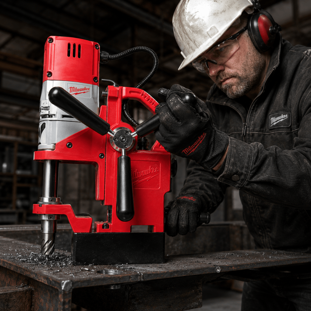 Milwaukee Drill Milwaukee Magnetic Drill Press with Stand - MDE38