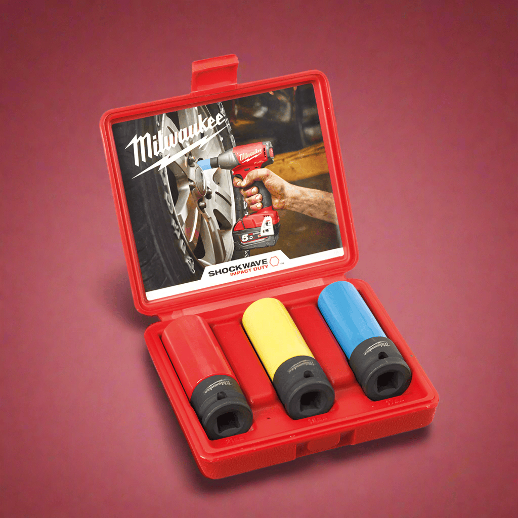 Milwaukee Wrenches Milwaukee SHOCKWAVE 3 Pieces Automotive Impact Socket Set  - 4932451568