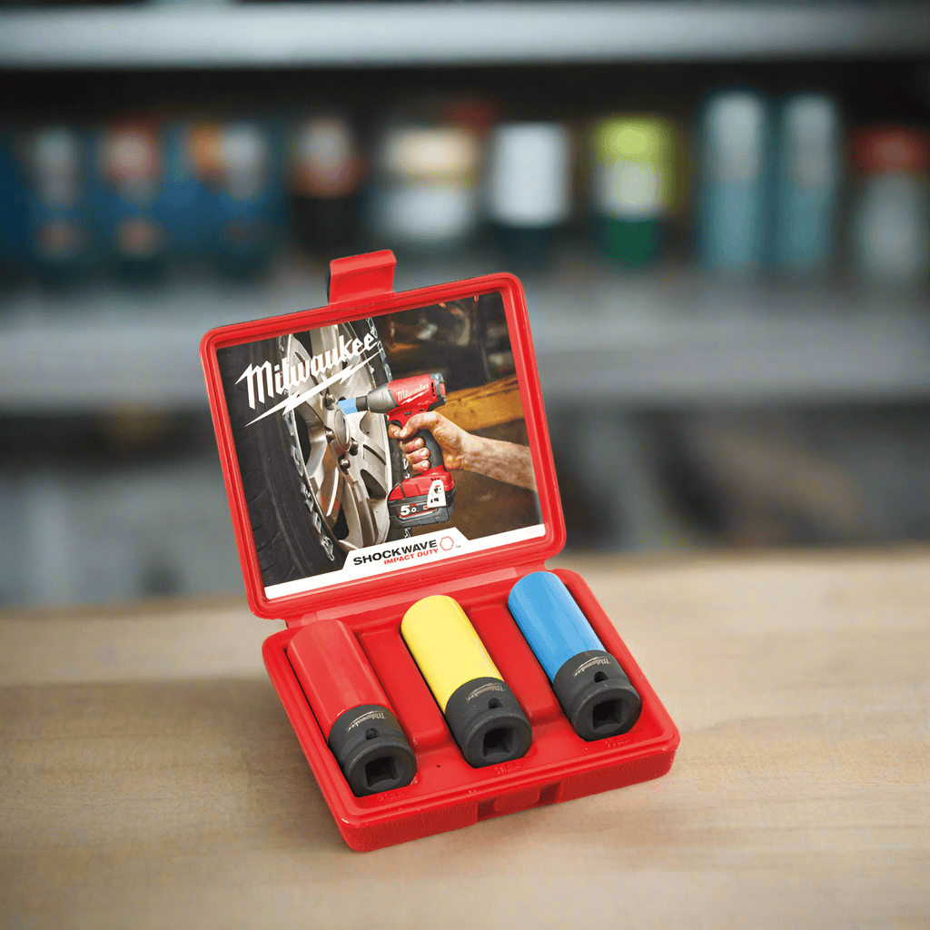 Milwaukee Wrenches Milwaukee SHOCKWAVE 3 Pieces Automotive Impact Socket Set  - 4932451568