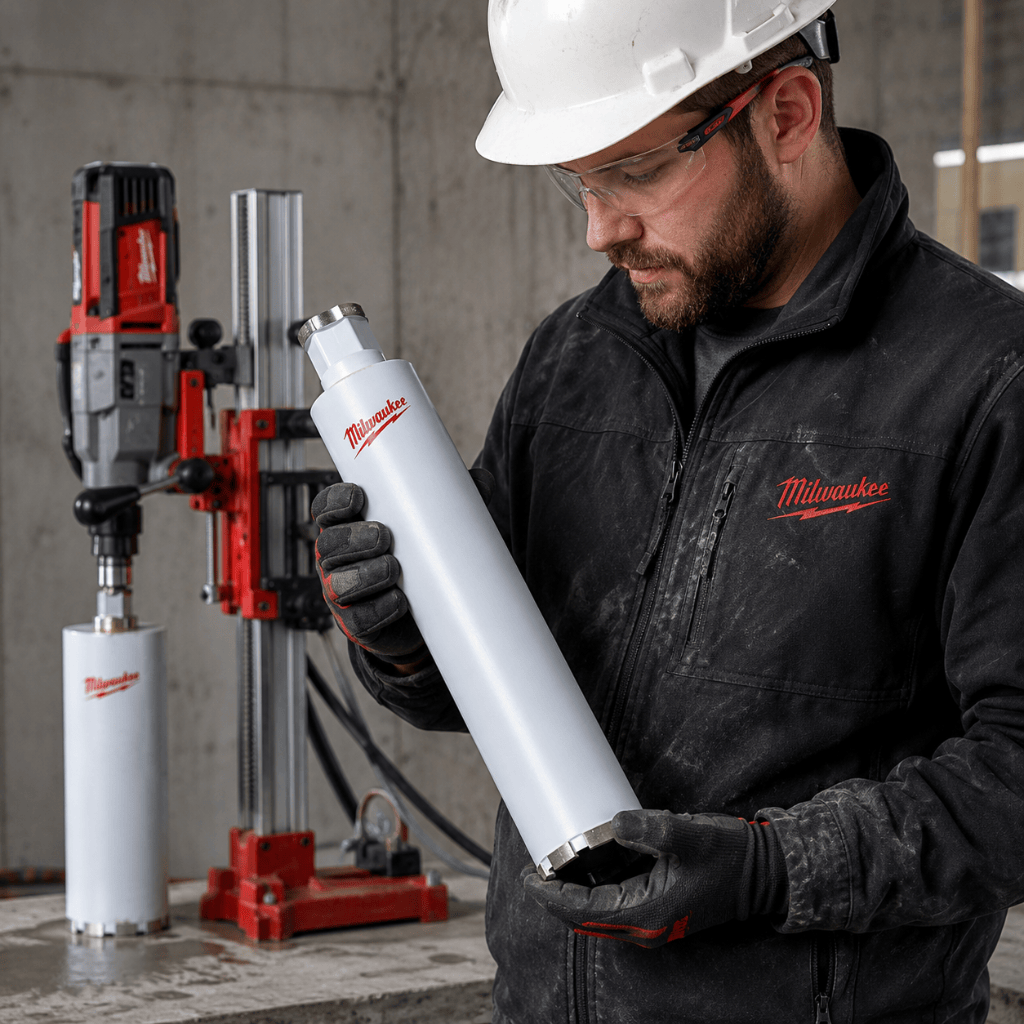 Milwaukee Hole Saws & Cores Milwaukee Wet Diamond Core Bit 202mm × 525mm – WCHP202