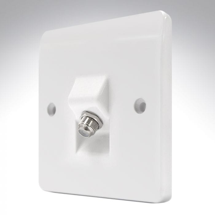 MK Electric Switches & Sockets MK Electric 1-Gang Satellite F-Type Socket