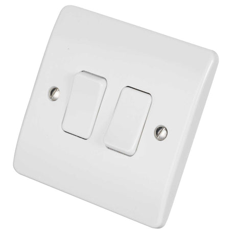 MK Electric Switches & Sockets MK Electric 10A 2-Gang 2-Way Light Switch