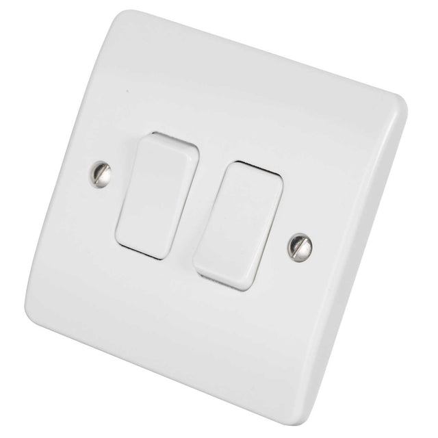 MK Electric Switches & Sockets MK Electric 10A 2-Gang 2-Way Light Switch